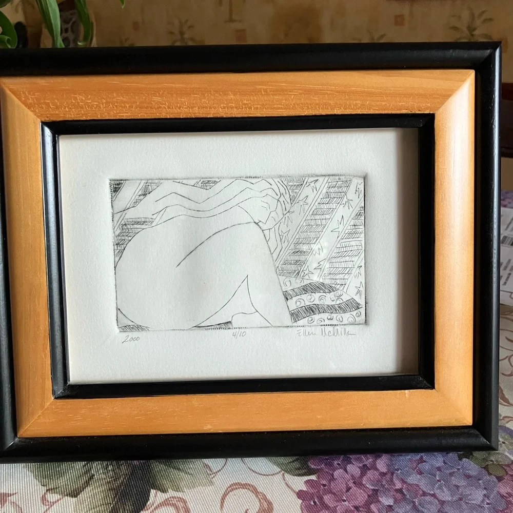 Black and Tan Framed Original Etching 8 x 10 signed and numbered - Picture 1 of 7